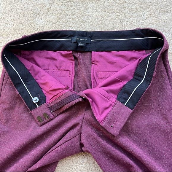 Ann Taylor Women's Burgundy Red Skinny Ankle Dress Pants - Sz 2 - EUC - Stretch - Picture 9 of 9
